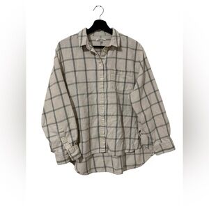 Madewell Oversized Ex-Boyfriend Flannel Swing Shirt